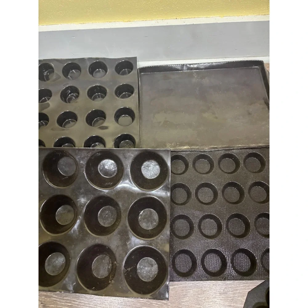 Demarle Flexipan Silicone Baking Molds Set 9pc France Professional Pastry Black